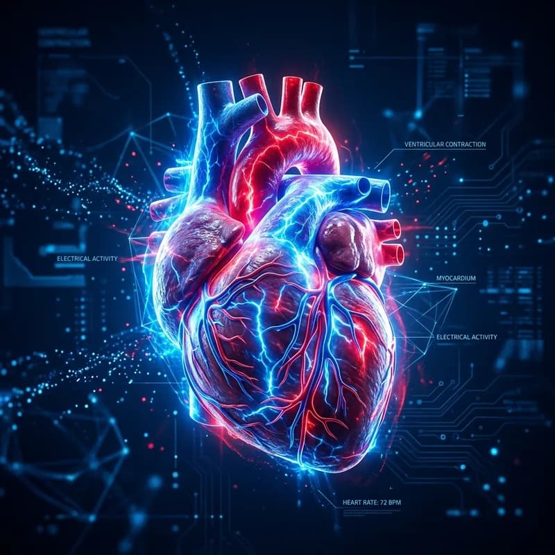 AI visualization of heart chambers